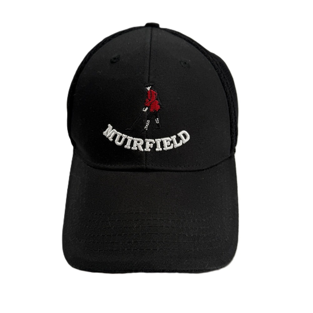 Imperial Muirfield Golf Club Hat Mens L/XL Black Mesh Back Trucker Embroidered